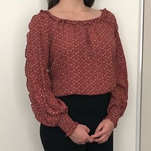 Long Balloon-Sleeve Top
